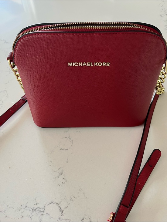 Michael Kors Handbags - Michael Kors Cherry Red Saffiano Leather Crossbody